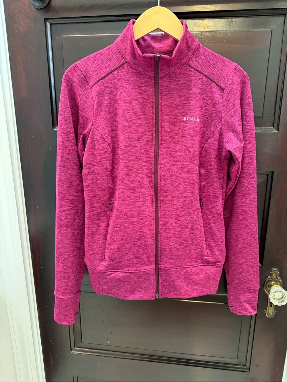 Columbia Women's Heathered Magenta Full-Zip Jacket NWT